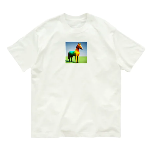 カラフルにたたずむ馬 Organic Cotton T-Shirt