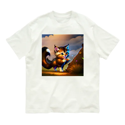 威嚇したのに可愛い子猫 Organic Cotton T-Shirt