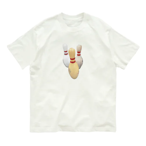 ボウリングピン2本線シリーズ Organic Cotton T-Shirt