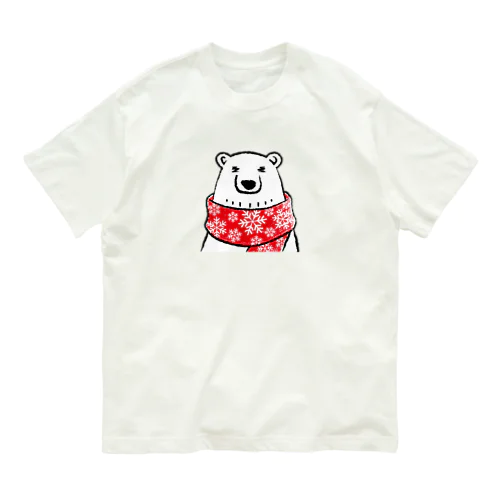 シロクマとマフラー Organic Cotton T-Shirt