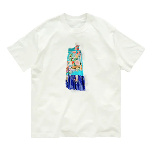 ハンドメイドリメイク着物青 Organic Cotton T-Shirt