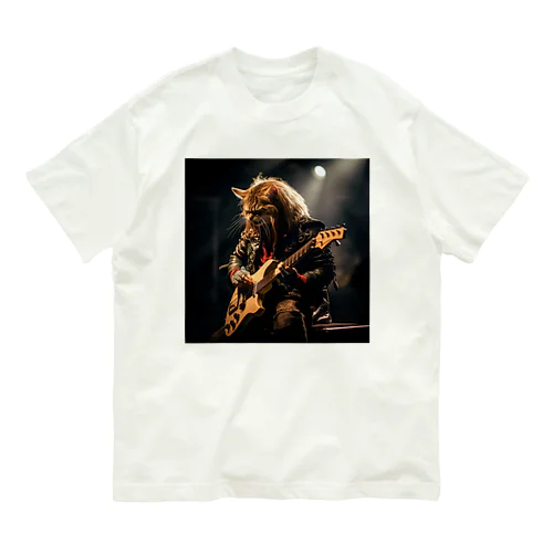 RockなCat 猫ギターバージョン2 Organic Cotton T-Shirt