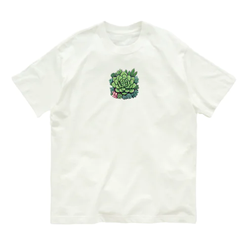 プランツパラダイス多肉 Organic Cotton T-Shirt