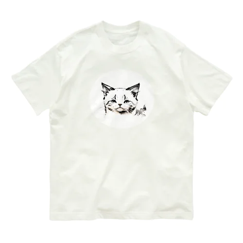 ねこさん８ オーガニックコットンTシャツ