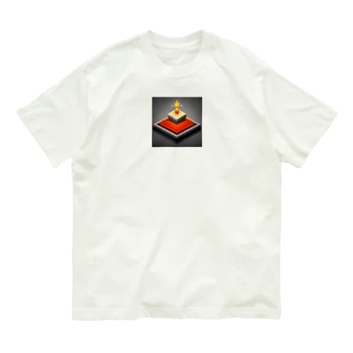 赤四角ろうそく Organic Cotton T-Shirt