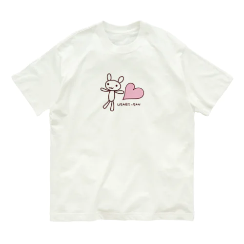 うさぎさんとハート Organic Cotton T-Shirt