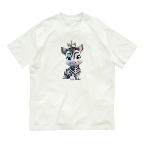 王冠シマウマ Organic Cotton T-Shirt