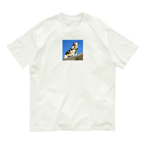 吠えるオオカミ Organic Cotton T-Shirt