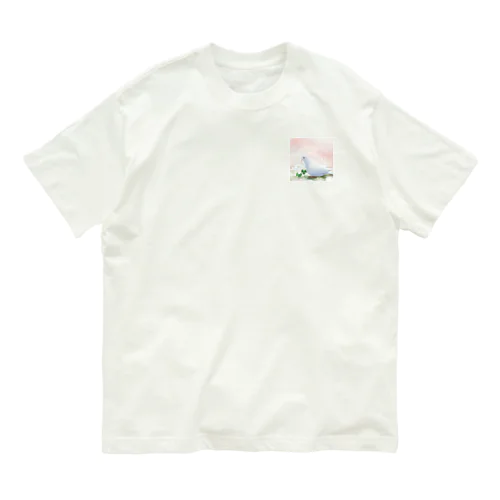 夢幻　鳩　和み Organic Cotton T-Shirt