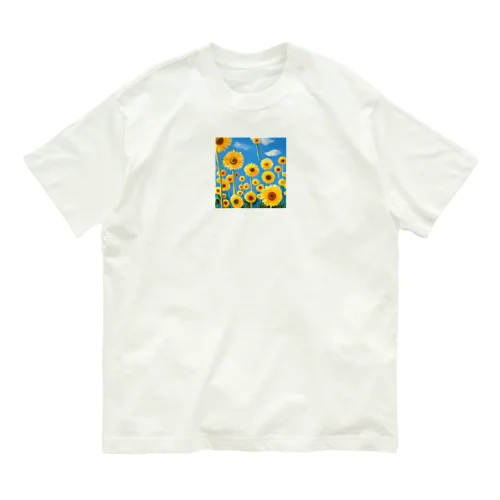 ヒマワリ オーガニックコットンTシャツ