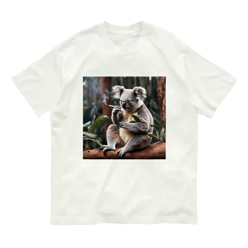 一服するコアラ Organic Cotton T-Shirt