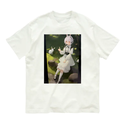 ウサ耳少女 Organic Cotton T-Shirt