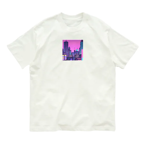 ネオンな街並み Organic Cotton T-Shirt