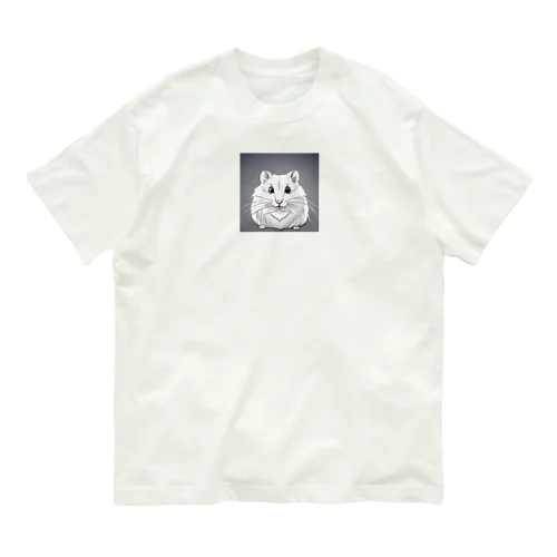 えんぴつ絵のハムスターのグッツ オーガニックコットンTシャツ