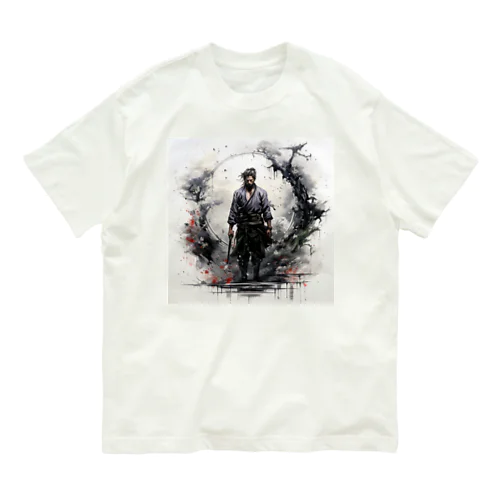 水墨画風の侍1 Organic Cotton T-Shirt