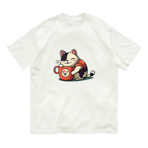 ほっとひとねこ = こはる = オーガニックコットンTシャツ