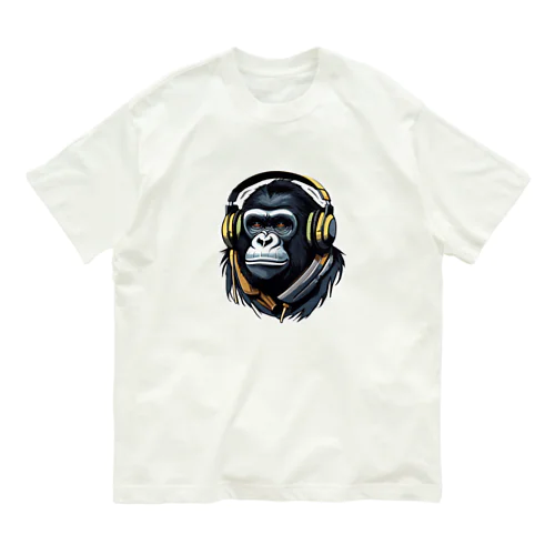 ヘッドホンゴリラ「gorugo」のおちゃらけタイム Organic Cotton T-Shirt