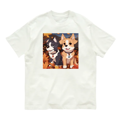 秋を感じるワンちゃんグッズ Organic Cotton T-Shirt