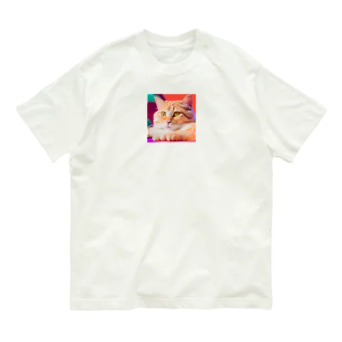 写真で一言にゃん オーガニックコットンTシャツ