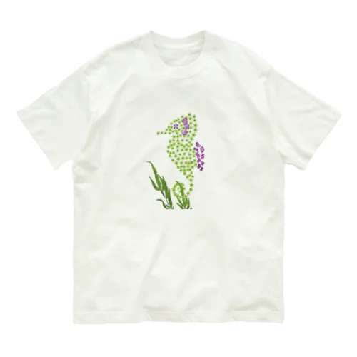 花タツノオトシゴ オーガニックコットンTシャツ オーガニックコットンTシャツ