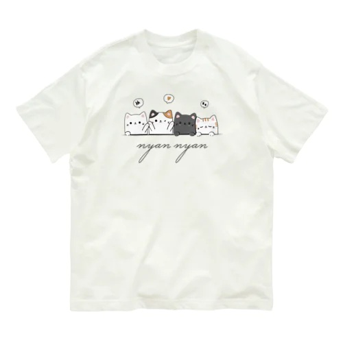 Nyan Nyan chan オーガニックコットンTシャツ