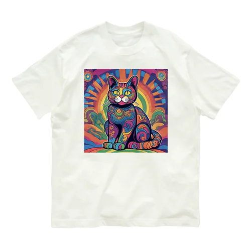 招き猫 オーガニックコットンTシャツ