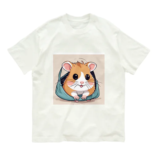 可愛いハムスターのグッズ オーガニックコットンTシャツ