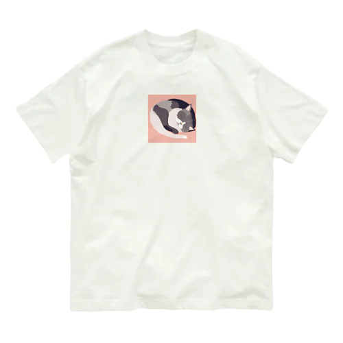 寝ている猫のイラスト Organic Cotton T-Shirt