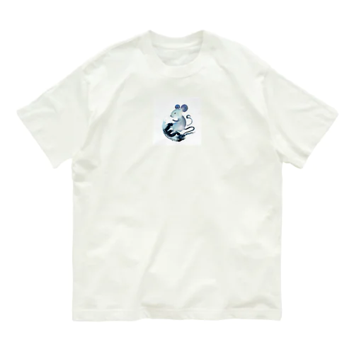 水墨画シリーズ　鼠 Organic Cotton T-Shirt