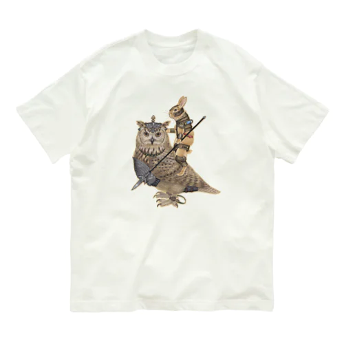 久保俊太郎作品 うさぎ騎兵No.113-うさぎのうみ Organic Cotton T-Shirt