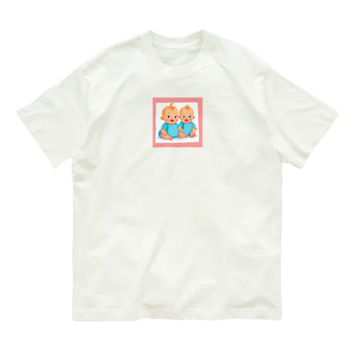 双子ちゃん オーガニックコットンTシャツ