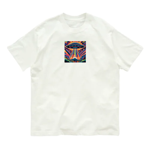 サイケデリック　UFO Encountering the Unknown オーガニックコットンTシャツ