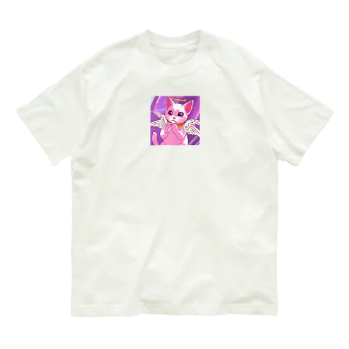 天使な猫ちゃん オーガニックコットンTシャツ