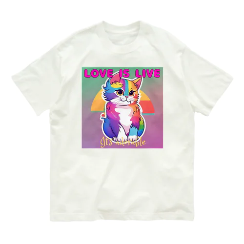 An LGBTQ cat Organic Cotton T-Shirt