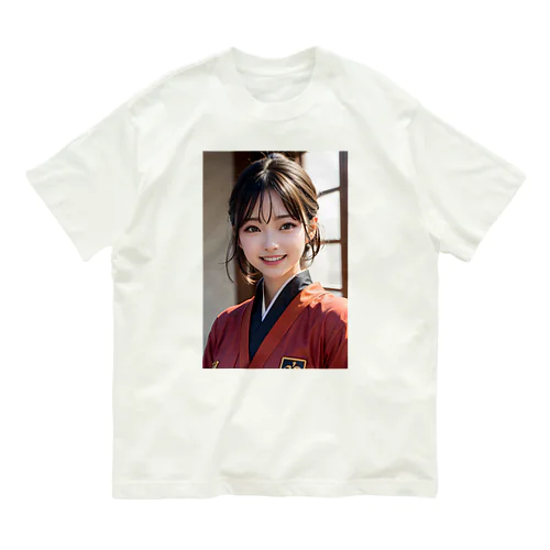 優しく微笑む町娘 オーガニックコットンTシャツ