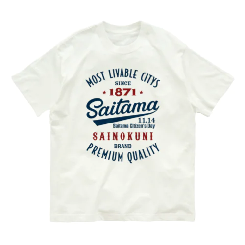 Saitama -Vintage- (淡色Tシャツ専用) オーガニックコットンTシャツ