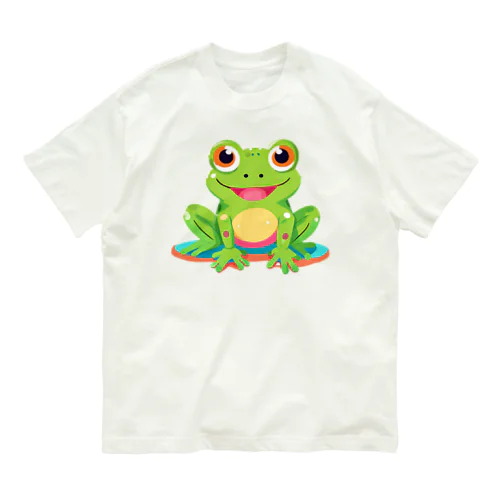 かわいいカエル Organic Cotton T-Shirt