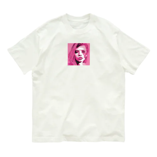 pink girl オーガニックコットンTシャツ