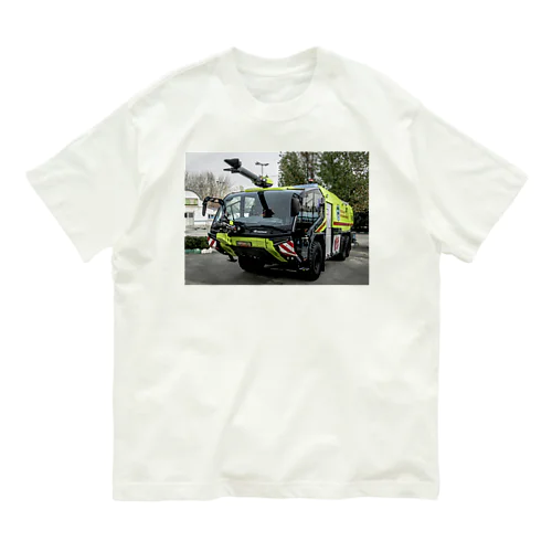 黄色い消防車 オーガニックコットンTシャツ