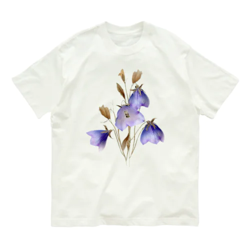 キキョウ Chinese bellflower オーガニックコットンTシャツ