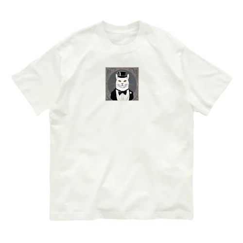 白猫　紳士 Organic Cotton T-Shirt