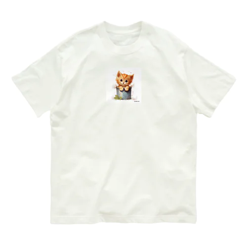 三つ子ネコのアプル Organic Cotton T-Shirt