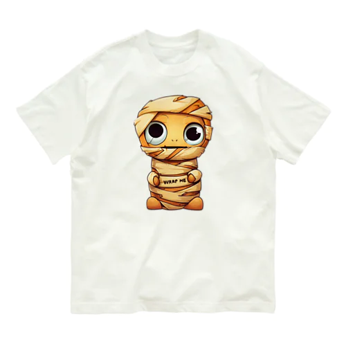 Wrapped Wonders Halloween Collection: Mummy #05 オーガニックコットンTシャツ