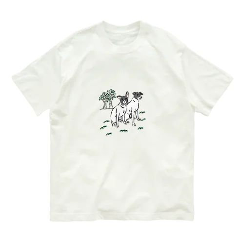 日本テリアのつむこよ オーガニックコットンTシャツ