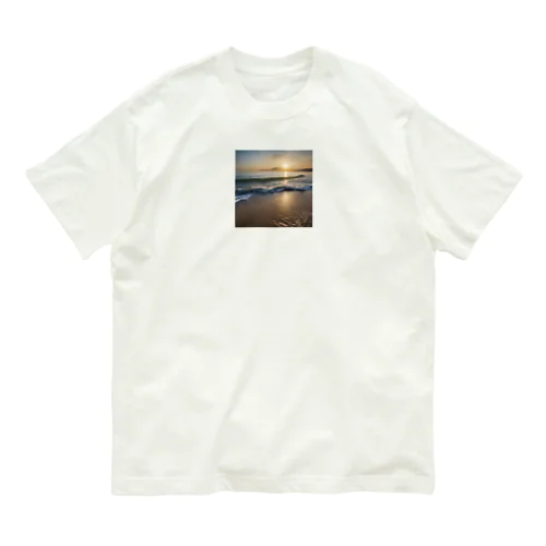 朝日と海 オーガニックコットンTシャツ