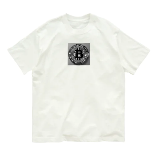 ビットコインアート オーガニックコットンTシャツ