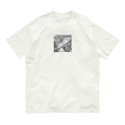有名な観光スポットイメージ画像：ニアガラの滝（アメリカ、カナダ） Organic Cotton T-Shirt