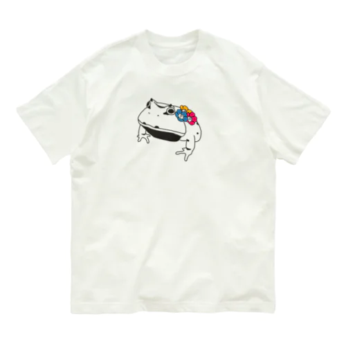 アマゾンツノガエル_花 Organic Cotton T-Shirt