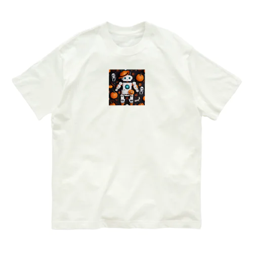 【ハロウィン】ロボット オーガニックコットンTシャツ