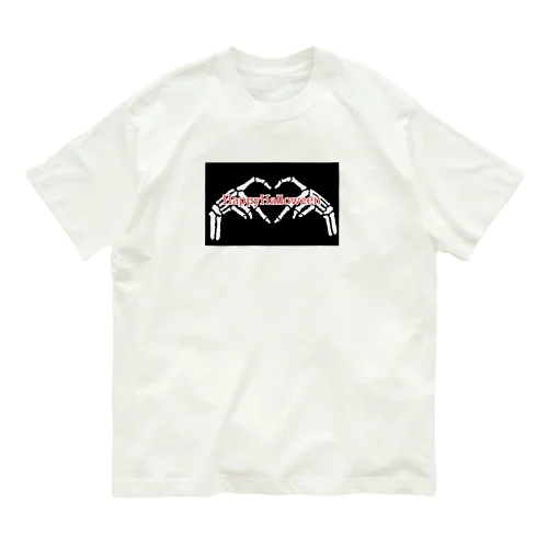 HappyHalloweenHeart オーガニックコットンTシャツ